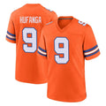 D.Broncos #9 Talanoa Hufanga Player Orange Alternate Collection Throwback Game Odoa Stitched Jerseys