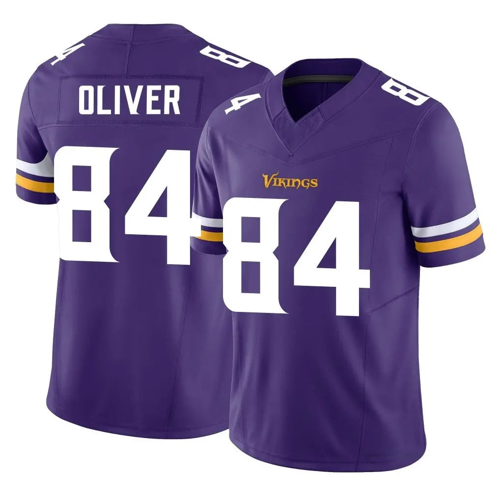 M.Vikings #84 Josh Oliver Player Purple Limited Vapor F.U.S.E. Home Game Odoa Stitched Jerseys