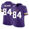 M.Vikings #84 Josh Oliver Player Purple Limited Vapor F.U.S.E. Home Game Odoa Stitched Jerseys