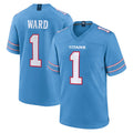 T.Titans #1 Cam Ward Player Light Blue 2026 Game Home Odoa Stitched Jerseys