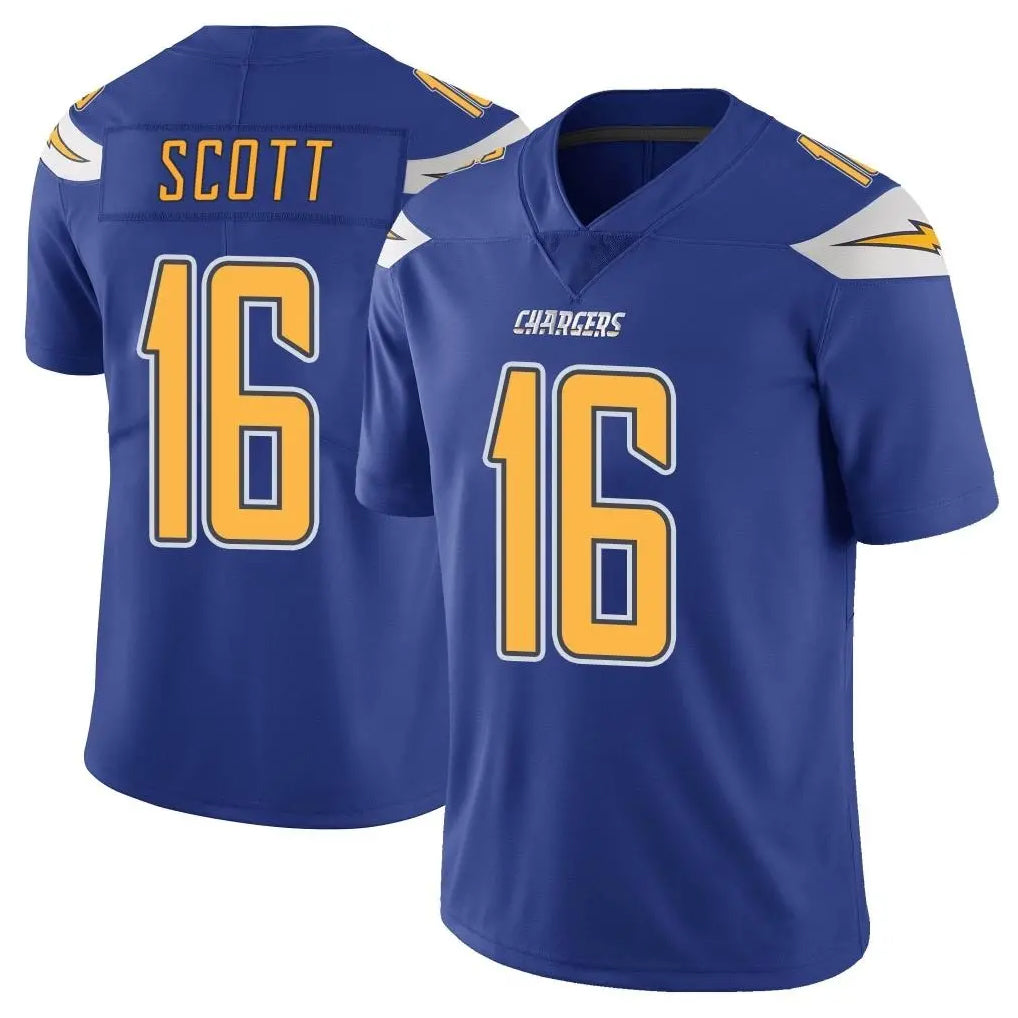 LA.Chargers #16 J.K. Scott Player Royal Limited Color Rush Vapor Untouchable Home Game Odoa Stitched Jerseys