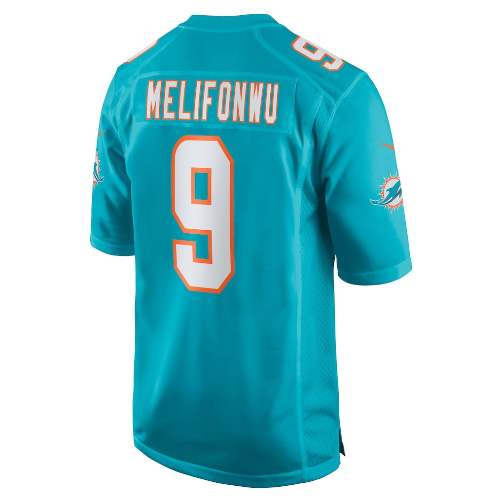 Odoa M.Dolphins #9 Ifeatu Melifonwu Aqua Team Game Jersey