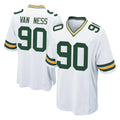 GB.Packers #90 Lukas Van Ness Player White Home Game Odoa Stitched Jerseys