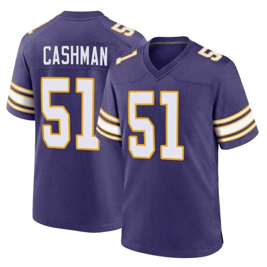 M.Vikings #51 Blake Cashman Player Purple Classic Home Game Odoa Stitched Jerseys