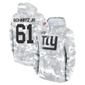 NY.Giants #61 John Michael Schmitz Jr. Player Arctic Camo Salute to Service Pullover Hoodies Limited Game Odoa Stitched Jerseys