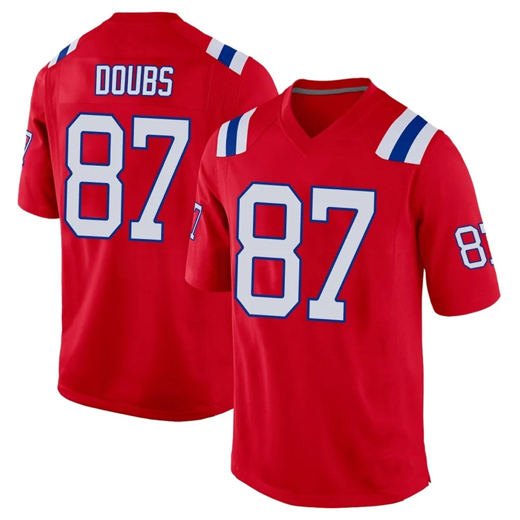 NE.Patriots #87 Romeo Doubs Player Red Home Game Odoa Stitched Jerseys