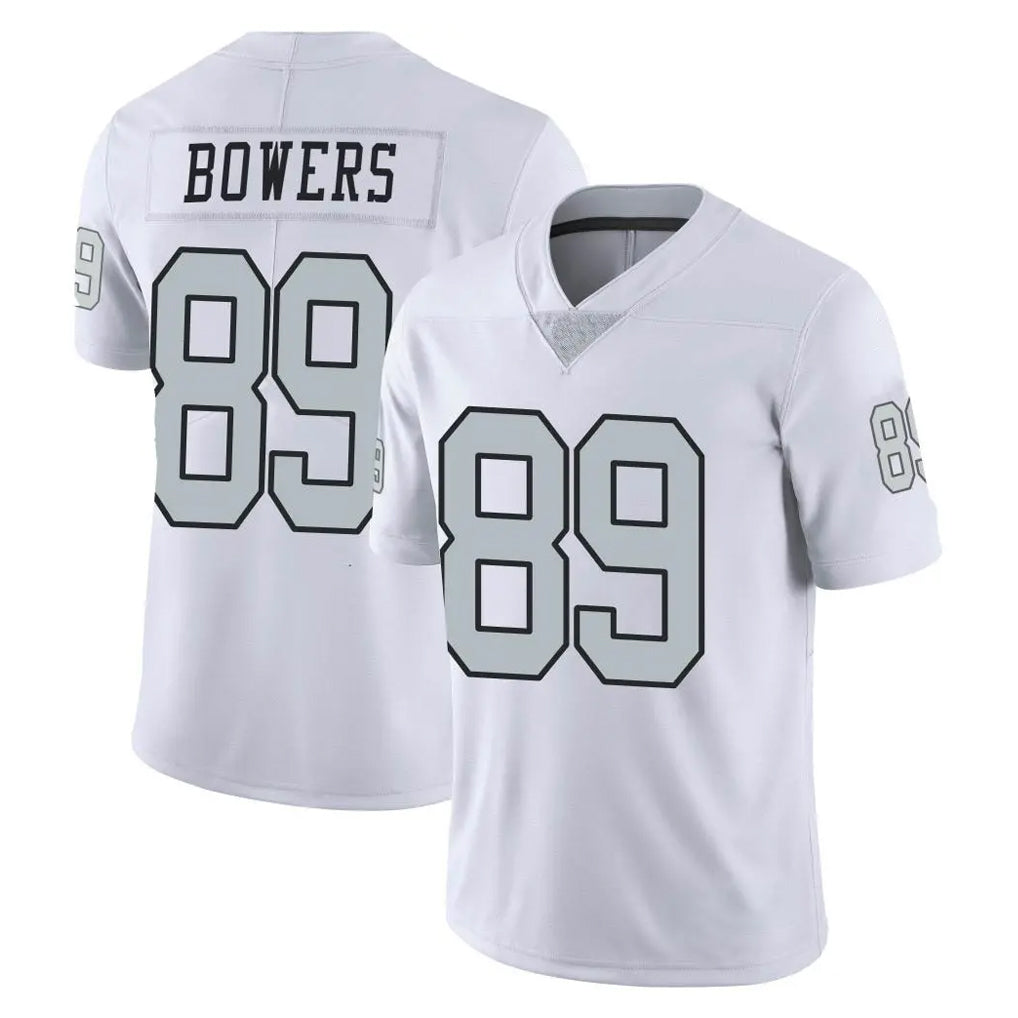 LV.Raiders #89 Brock Bowers Player White Limited Color Rush Home Game Odoa Stitched Jerseys