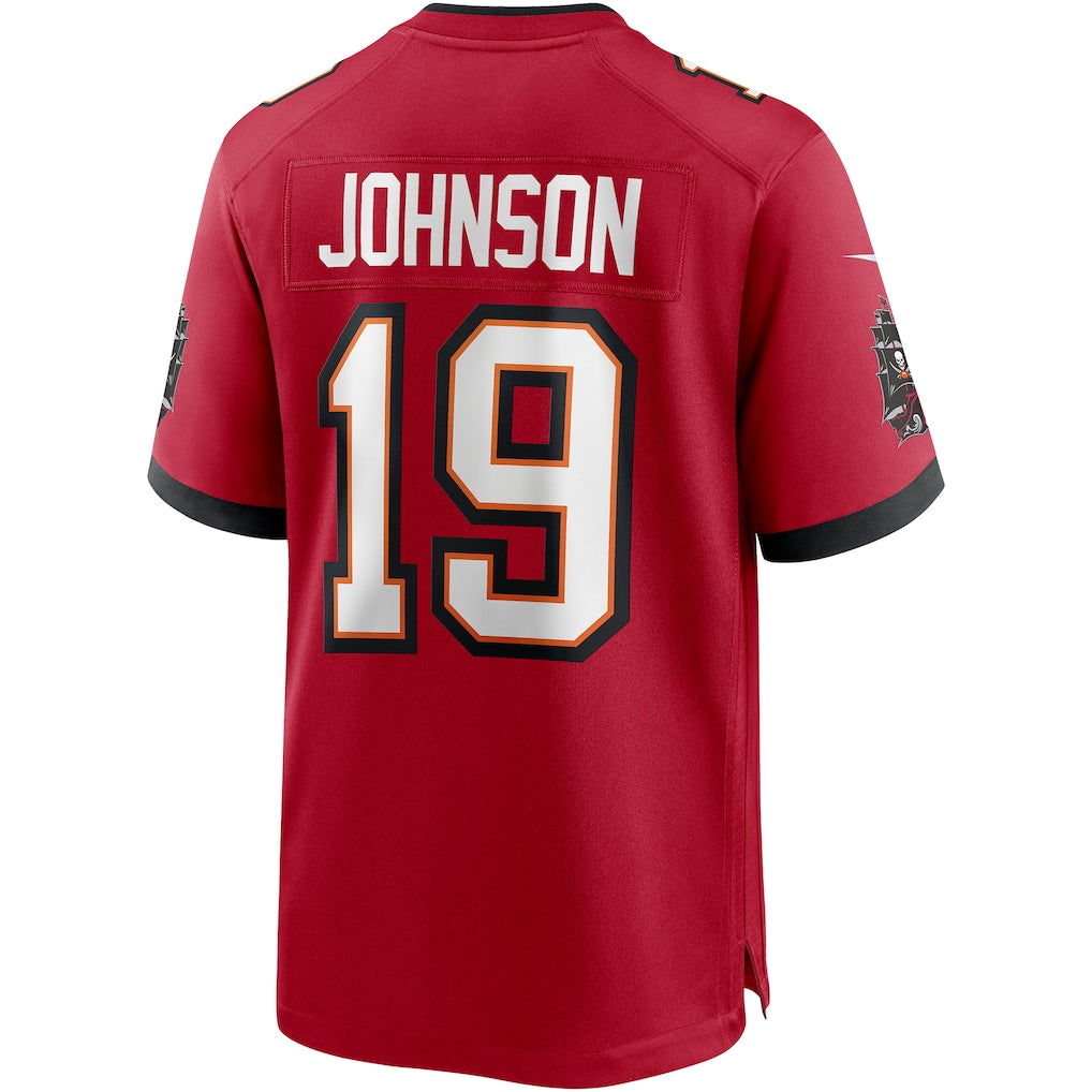 Odoa TB.Buccaneers #19 Keyshawn Johnson Red Game Retired Player Jersey