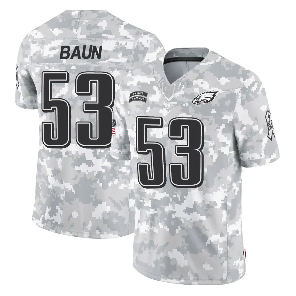 P.Eagles #53 Zack Baun Player Arctic Camo Salute to Service Limited Game Odoa Stitched Jerseys