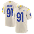LA.Rams #91 Kobie Turner Player Bone Home Game Odoa Stitched Jerseys