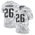 NE.Patriots #26 Hassan Haskins Player Arctic Camo Salute To Service Limited Game Odoa Stitched Jerseys