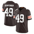 C.Browns #49 Carson Schwesinger Player Brown Color Vapor Untouchable Limited Home Game Odoa Stitched Jerseys