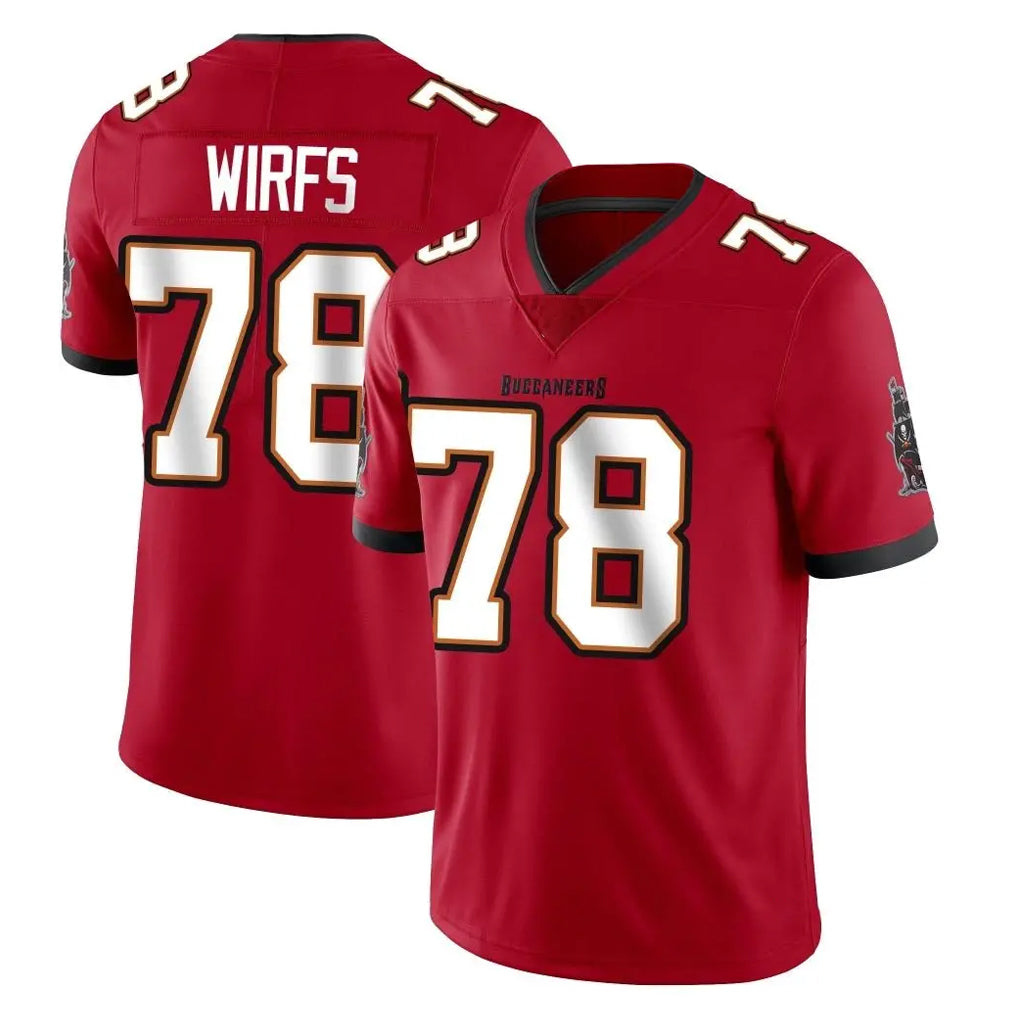 TB.Buccaneers #78 Tristan Wirfs Player Red Limited Vapor Home Game Odoa Stitched Jerseys