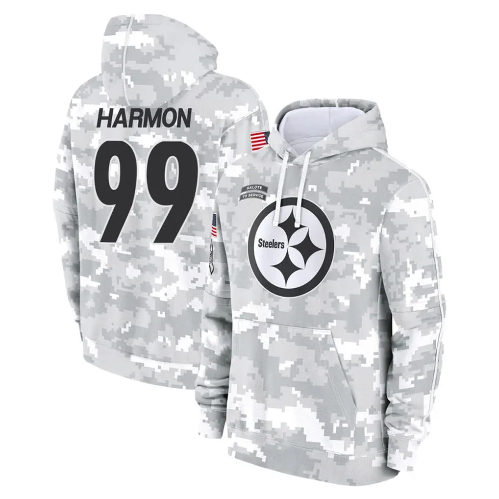 P.Steelers #99 Derrick Harmon Player Arctic Camo Limited Salute to Service Pullover Hoodies Game Odoa Stitched Jerseys