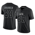 S.Seahawks #88 AJ Barner Player Black Limited Reflective Home Game Odoa Stitched Jerseys