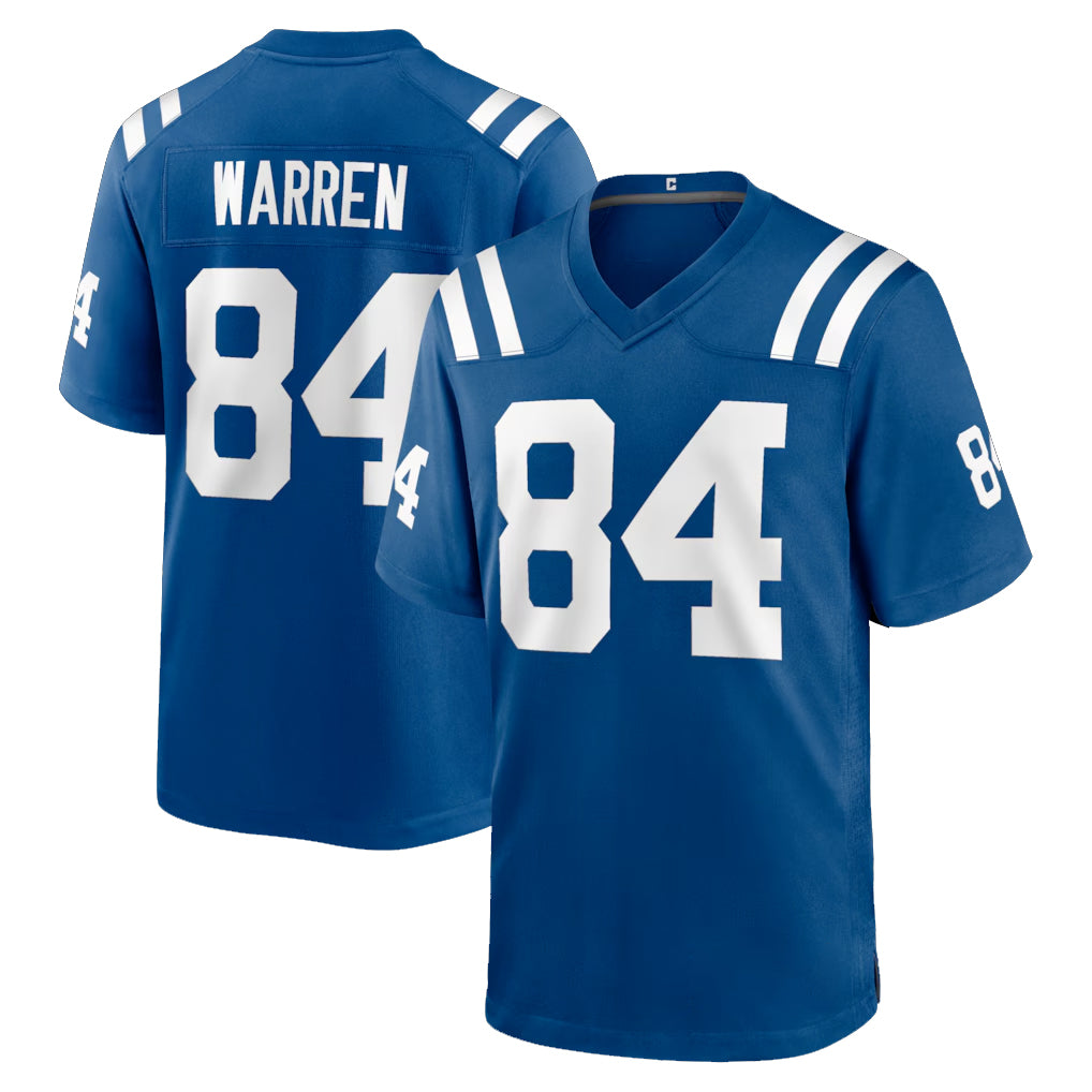 IN.Colts #84 Tyler Warren Player Royal Home Game Odoa Stitched Jerseys