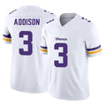 M.Vikings #3 Jordan Addison Player White Limited Vapor F.U.S.E. Home Game Odoa Stitched Jerseys