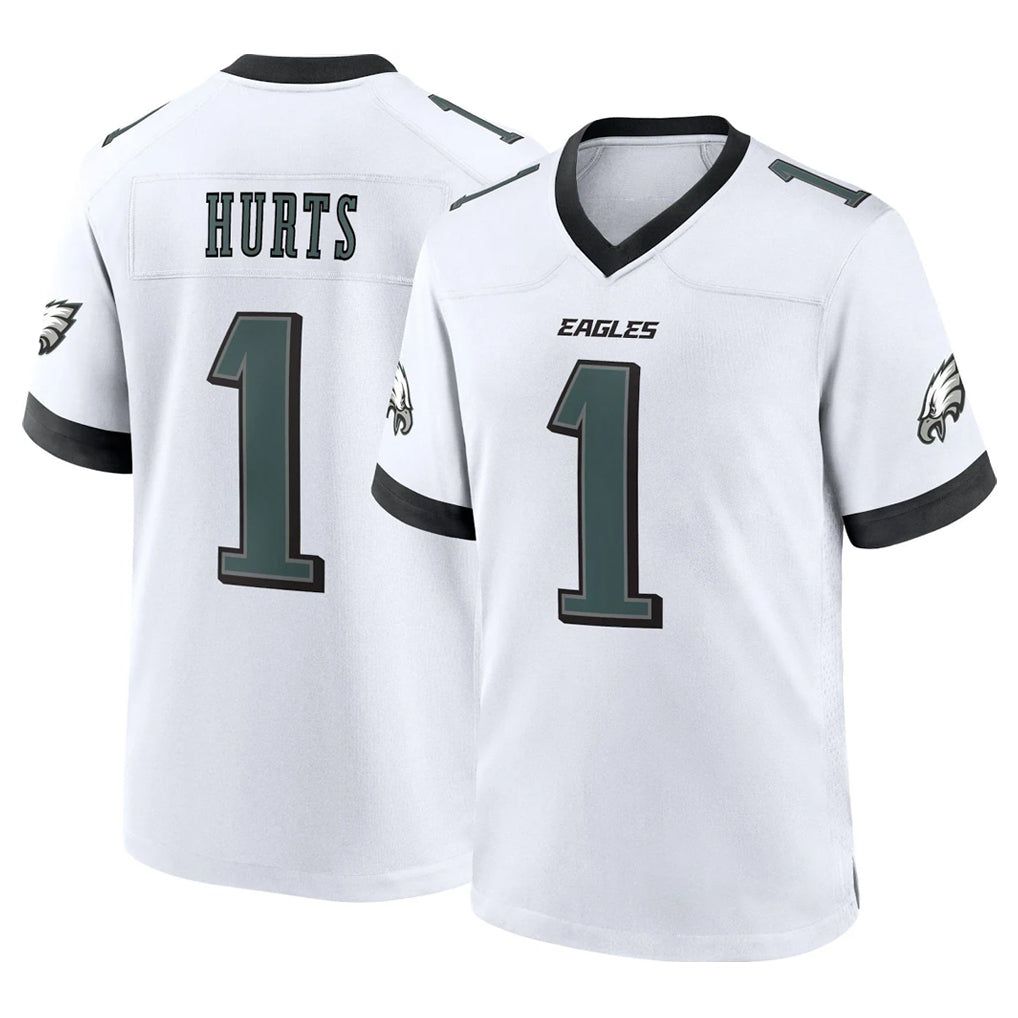 P.Eagles #1 Jalen Hurts Player White Game Home Odoa Stitched Jerseys