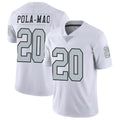 LV.Raiders #20 Isaiah Pola-Mao Player White Limited Color Rush Home Game Odoa Stitched Jerseys