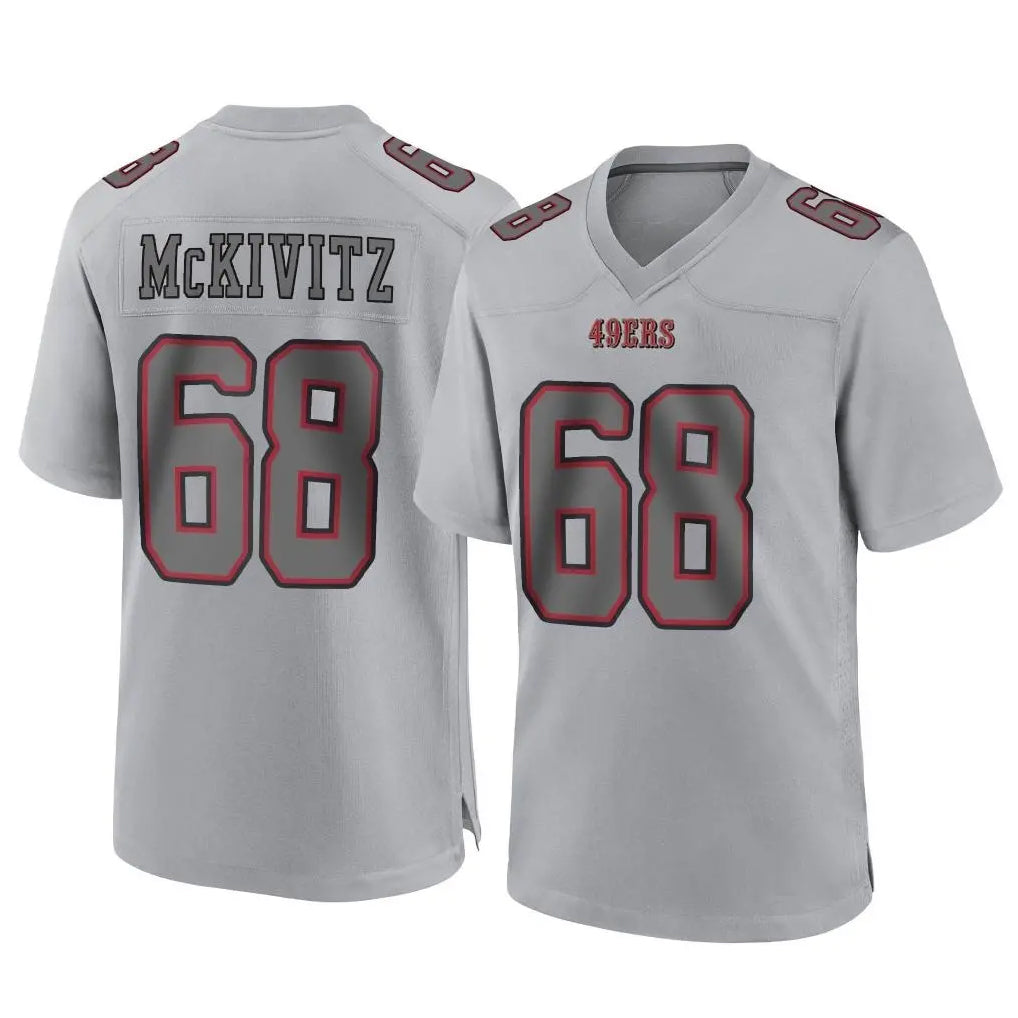 SF.49ers #68 Colton McKivitz Player Gray Atmosphere Fashion Home Game Odoa Stitched Jerseys