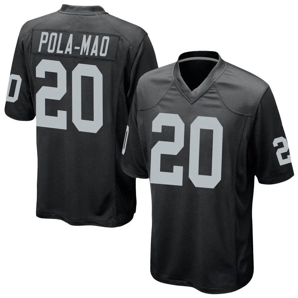 LV.Raiders #20 Isaiah Pola-Mao Player Black Home Game Odoa Stitched Jerseys