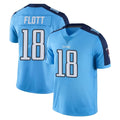 T.Titans #18 Cor'Dale Flott Player Light Blue Limited Color Rush Home Game Odoa Stitched Jerseys