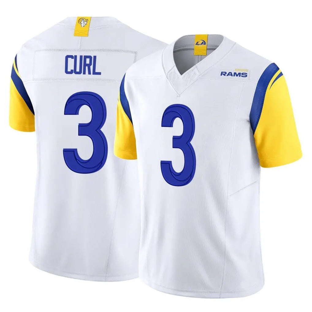 LA.Rams #3 Kam Curl Player White Limited Vapor F.U.S.E. Home Game Odoa Stitched Jerseys