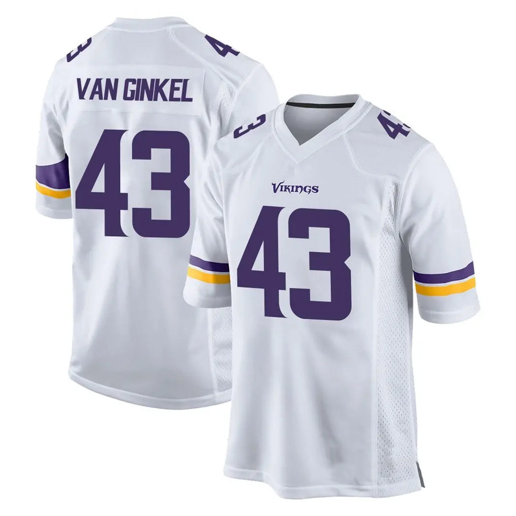 M.Vikings #43 Andrew Van Ginkel Player White Home Game Odoa Stitched Jerseys
