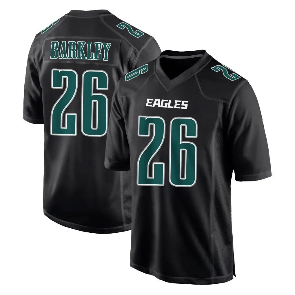 P.Eagles #26 Saquon Barkley Player Carbon Black Fashion Home Game Odoa Stitched Jerseys