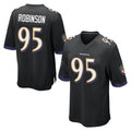 B.Ravens #95 Tavius Robinson Player Black Home Game Odoa Stitched Jerseys