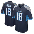 T.Titans #18 Cor'Dale Flott Player Navy Home Game Odoa Stitched Jerseys