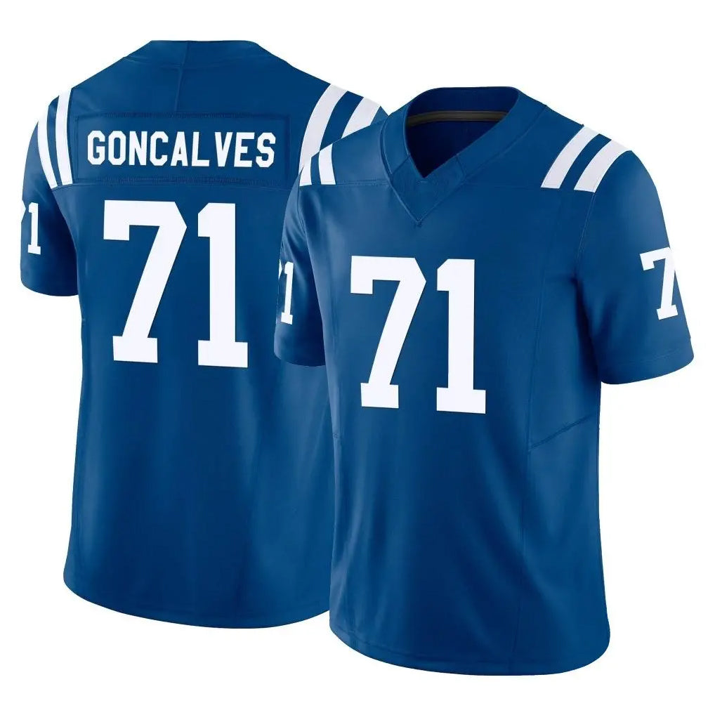IN.Colts #71 Matt Goncalves Player Royal Limited Vapor F.U.S.E. Home Game Odoa Stitched Jerseys
