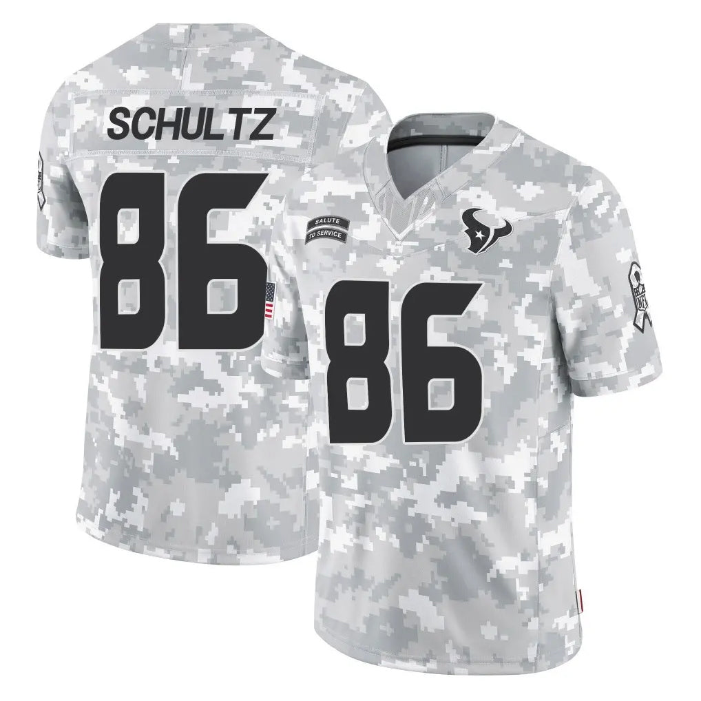 H.Texans #86 Dalton Schultz Player Arctic Camo Salute To Service Limited Game Odoa Stitched Jerseys