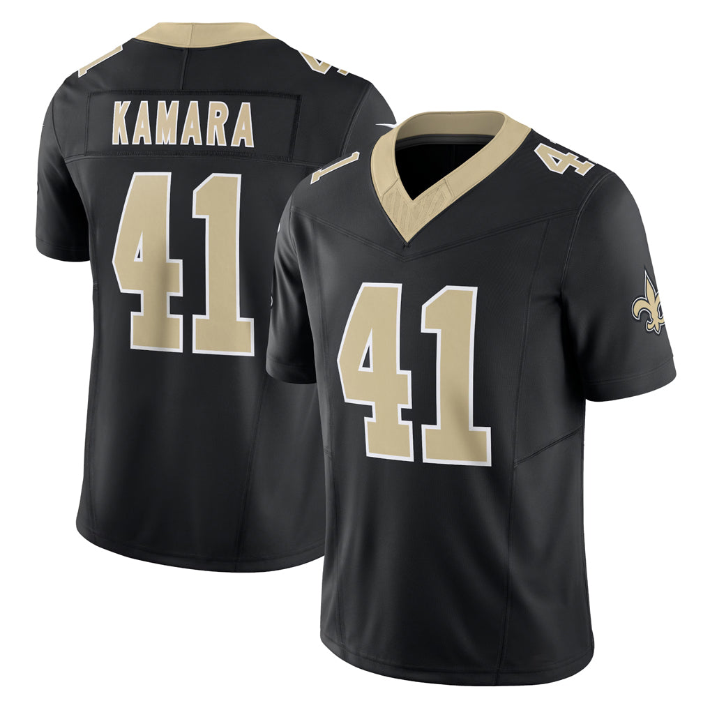 NO.Saints #41 Alvin Kamara Player Black Limited Vapor F.U.S.E. Home Game Odoa Stitched Jerseys
