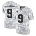 M.Vikings #9 J.J. McCarthy Player Arctic Camo Salute To Service Limited Game Odoa Stitched Jerseys