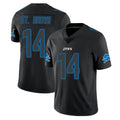 D.Lions #14 Amon-Ra St. Brown Player Black Impact Limited Home Game Odoa Stitched Jerseys