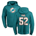 M.Dolphins #52 Patrick Paul Player Aqua LOGO Pullover Hoodies Limited Odoa Stitched Jerseys
