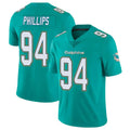 M.Dolphins #94 Jordan Phillips Player Aqua Limited Vapor Untouchable Home Game Odoa Stitched Jerseys