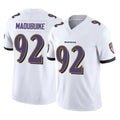 B.Ravens #92 Nnamdi Madubuike Player White Vapor F.U.S.E. Limited Home Game Odoa Stitched Jerseys