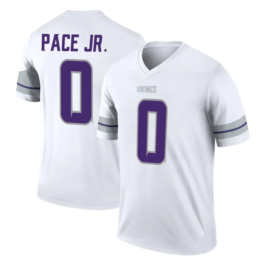 M.Vikings #0 Ivan Pace Jr. Player White Alternate Legend Home Game Odoa Stitched Jerseys