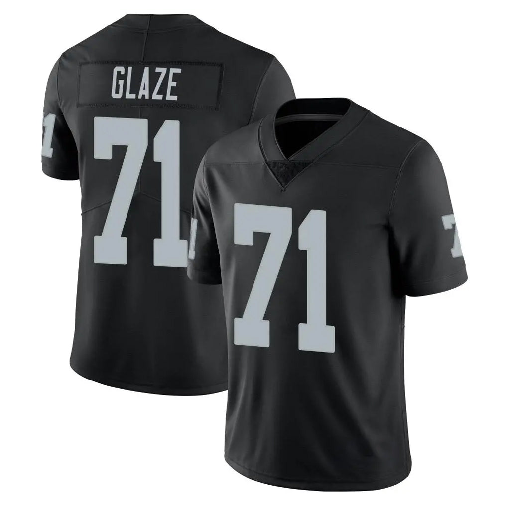 LV.Raiders #71 DJ Glaze Player Black Limited Vapor Untouchable Home Game Odoa Stitched Jerseys