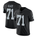 LV.Raiders #71 DJ Glaze Player Black Limited Vapor Untouchable Home Game Odoa Stitched Jerseys