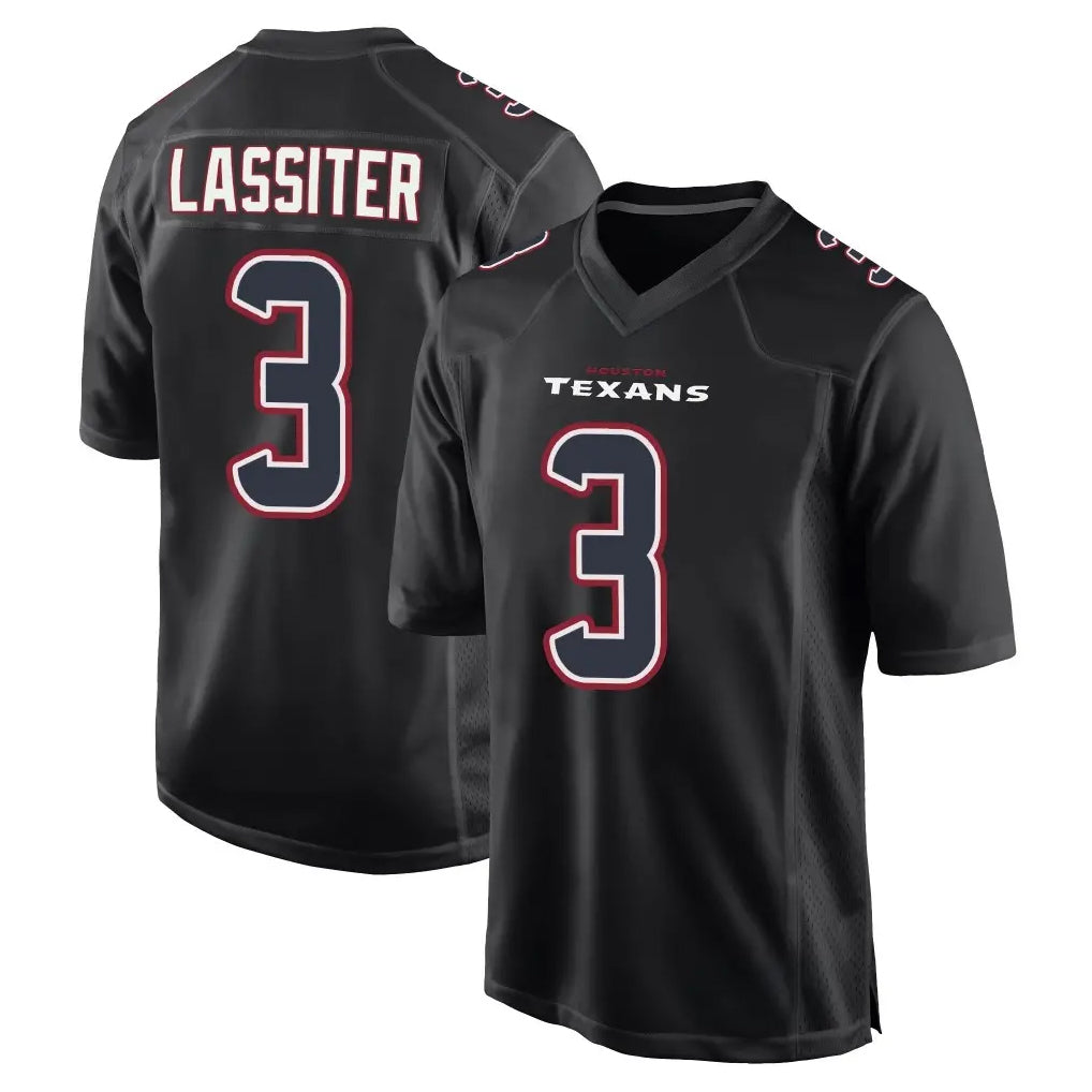 H.Texans #3 Kamari Lassiter Player Black Fashion Home Game Odoa Stitched Jerseys