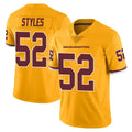 W.Commanders #52 Sonny Styles Player Gold Limited Color Rush Home Game Odoa Stitched Jerseys