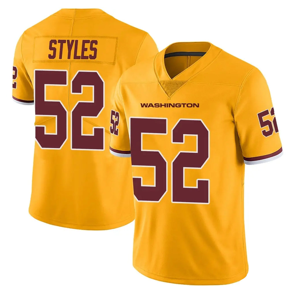 W.Commanders #52 Sonny Styles Player Gold Limited Color Rush Home Game Odoa Stitched Jerseys