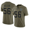 IN.Colts #56 Quenton Nelson Player Olive Salute To Service Limited Odoa Stitched Jerseys