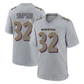 B.Ravens #32 Trenton Simpson Player Gray Color Rush Vapor Untouchable Game Odoa Stitched Jerseys