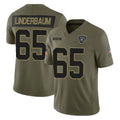 LV.Raiders #65 Tyler Linderbaum Player Olive 2025 Salute To Service Limited Game Odoa Stitched Jerseys