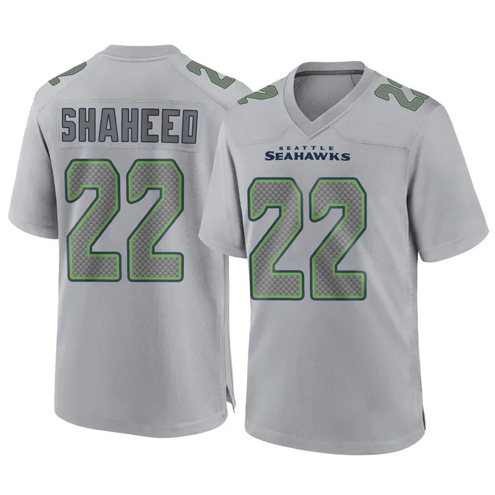 S.Seahawks #22 Rashid Shaheed Player Gray Atmosphere Fashion Home Game Odoa Stitched Jerseys