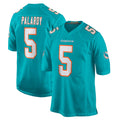 M.Dolphins #5 Jaylen Wright Player Aqua Home Game Odoa Stitched Jerseys
